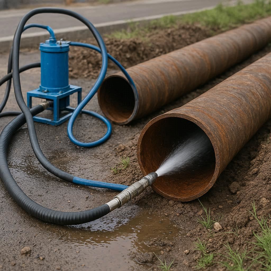 Гидродинамическая прочистка водопроводных труб в Краснознаменске