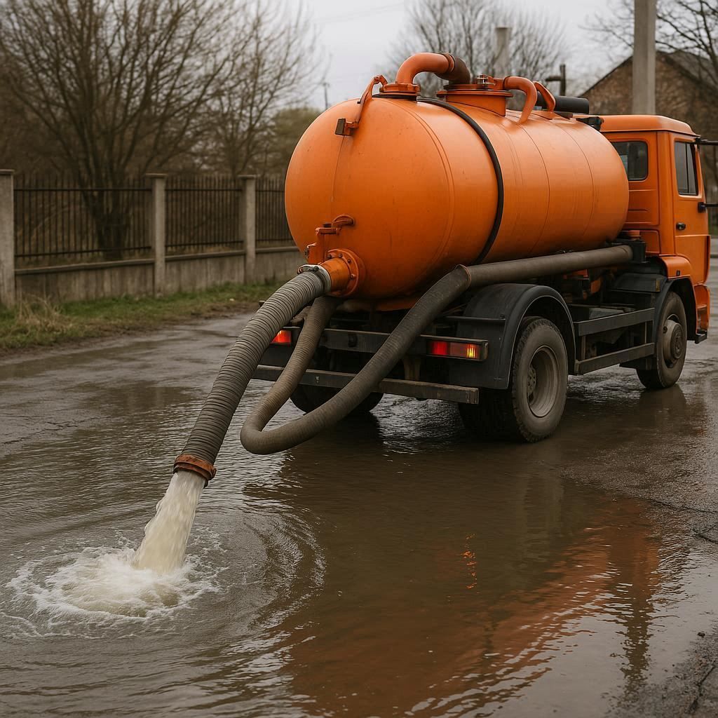 Откачка воды в Краснознаменске