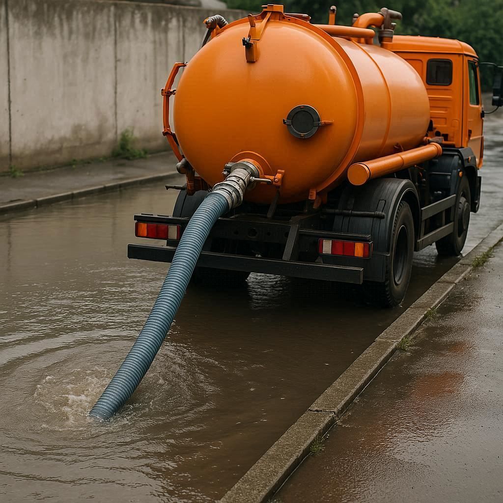 Откачка воды в Краснознаменске